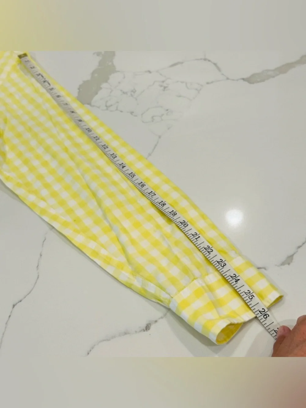 Vintage J. Crew Yellow Gingham Button Down Shirt Mens L Preppy Colorful Y2K 90s